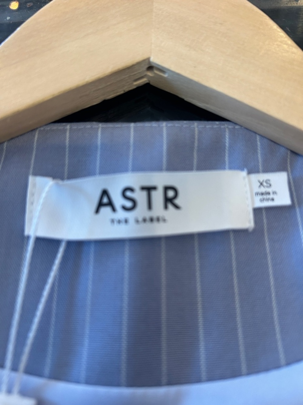 ASTR Light Blue Pinstripe Sleeveless Vest - Picture 2 of 2